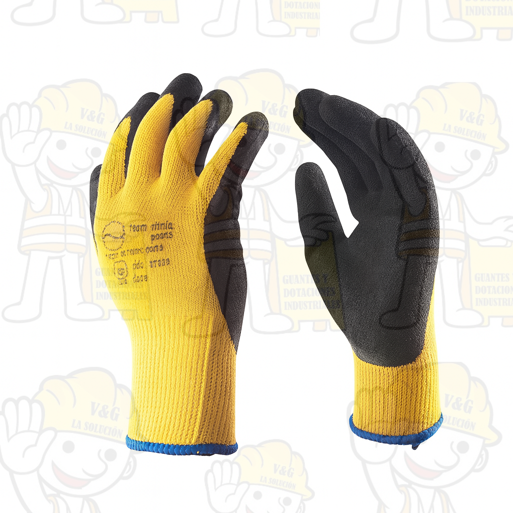 Guante Corrugado grueso amarillo