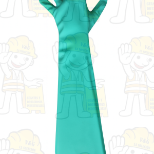 Guante nitrilo verde largo