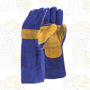 Guante soldador Azul